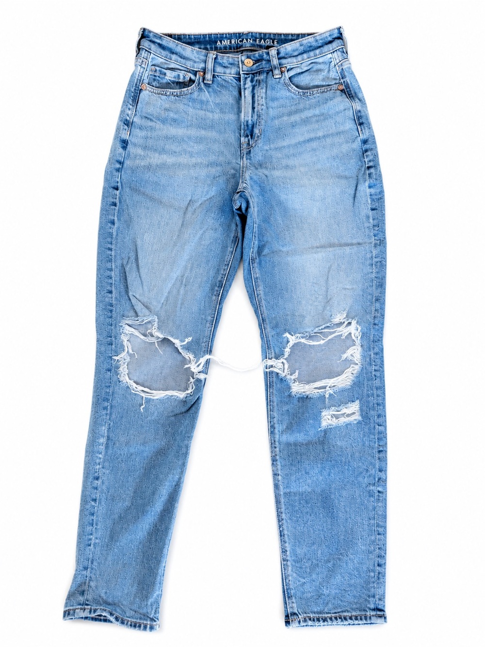 American Eagle Distressed Mom jean Women's size 4 Medium Blue Denim Jeans
